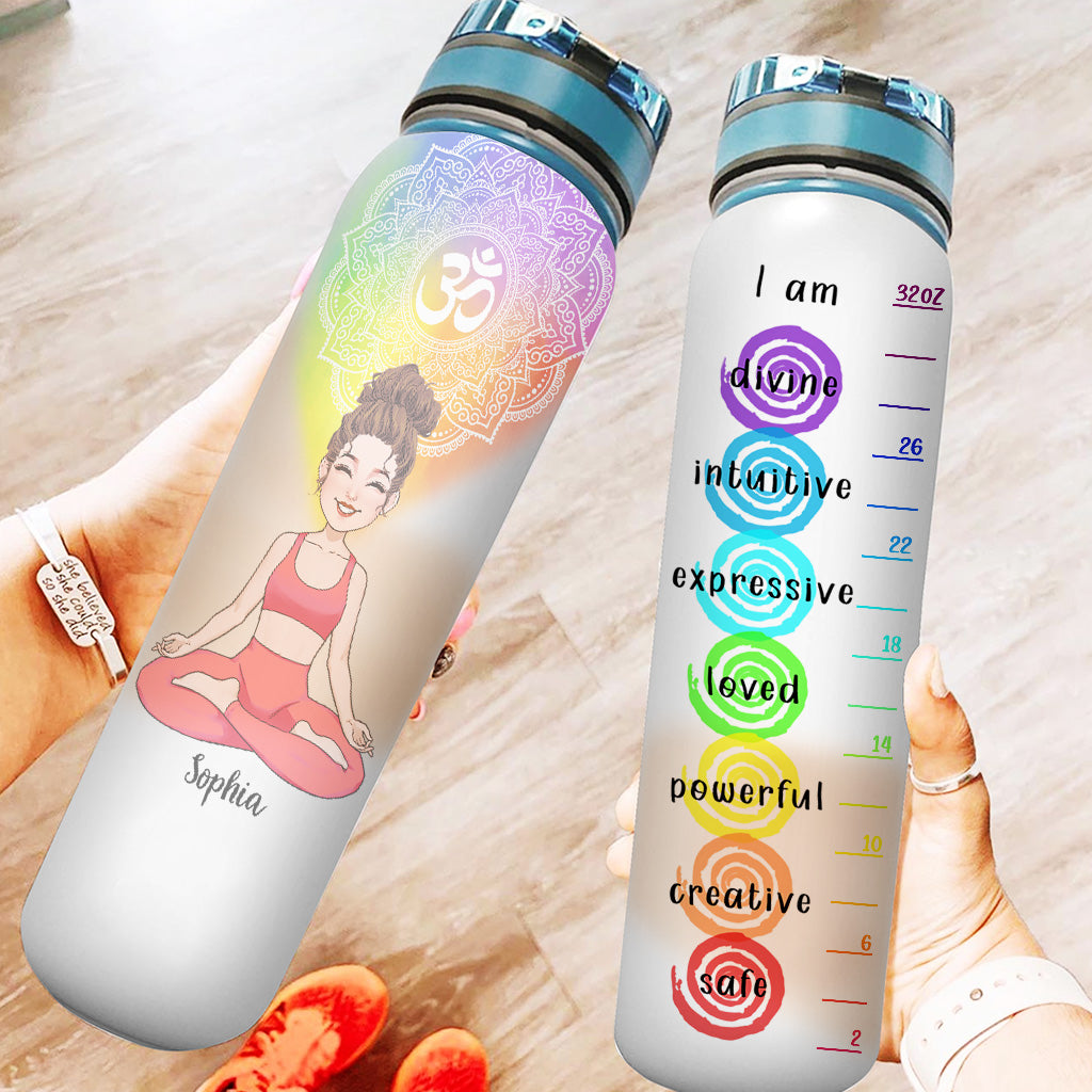 Love Yoga - Personalized Yoga Water Tracker Bottle