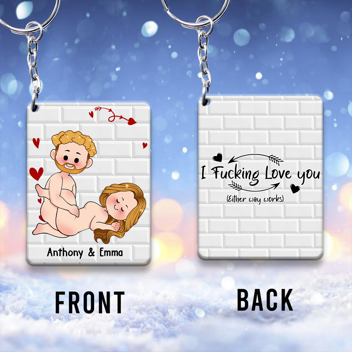 I Just Want You To Be Happy - Couple gift for husband, wife, boyfriend, girlfriend - Personalized Keychain