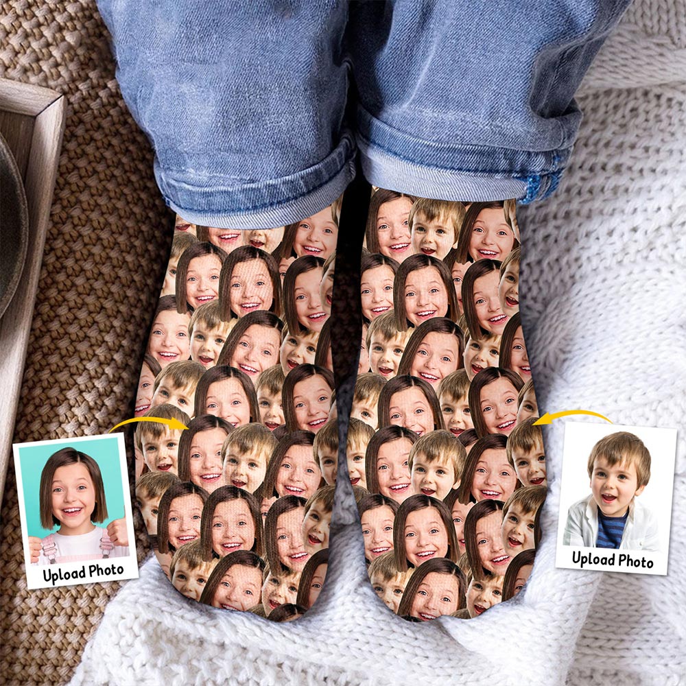Customizable Printed Face - Personalized Kid Socks