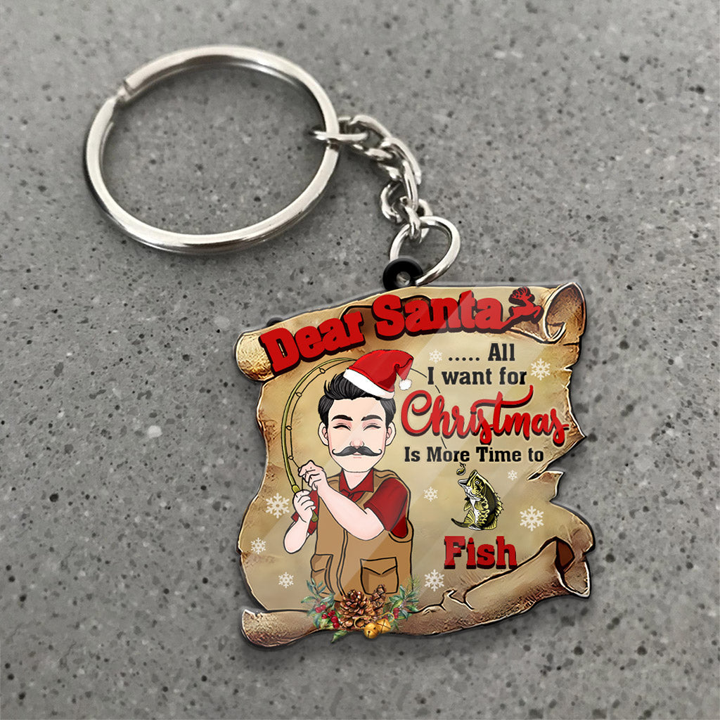 Dear Santa - Personalized Fishing One-sided Keychain