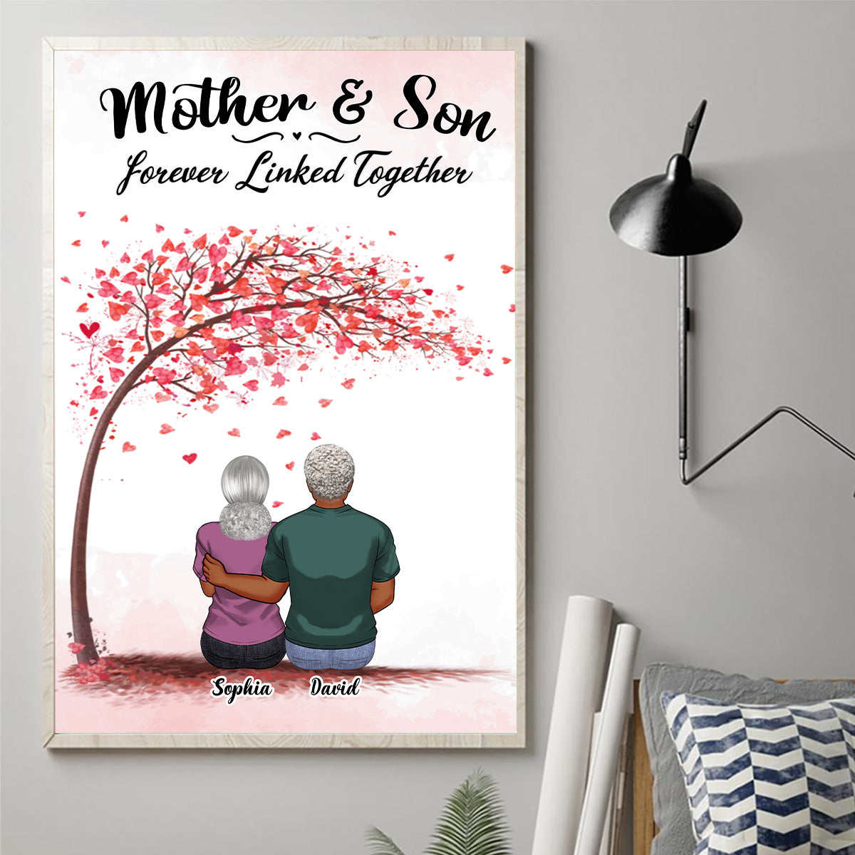 Forever Linked Together - Gift for mom, daughter, son - Personalized Canvas And Poster