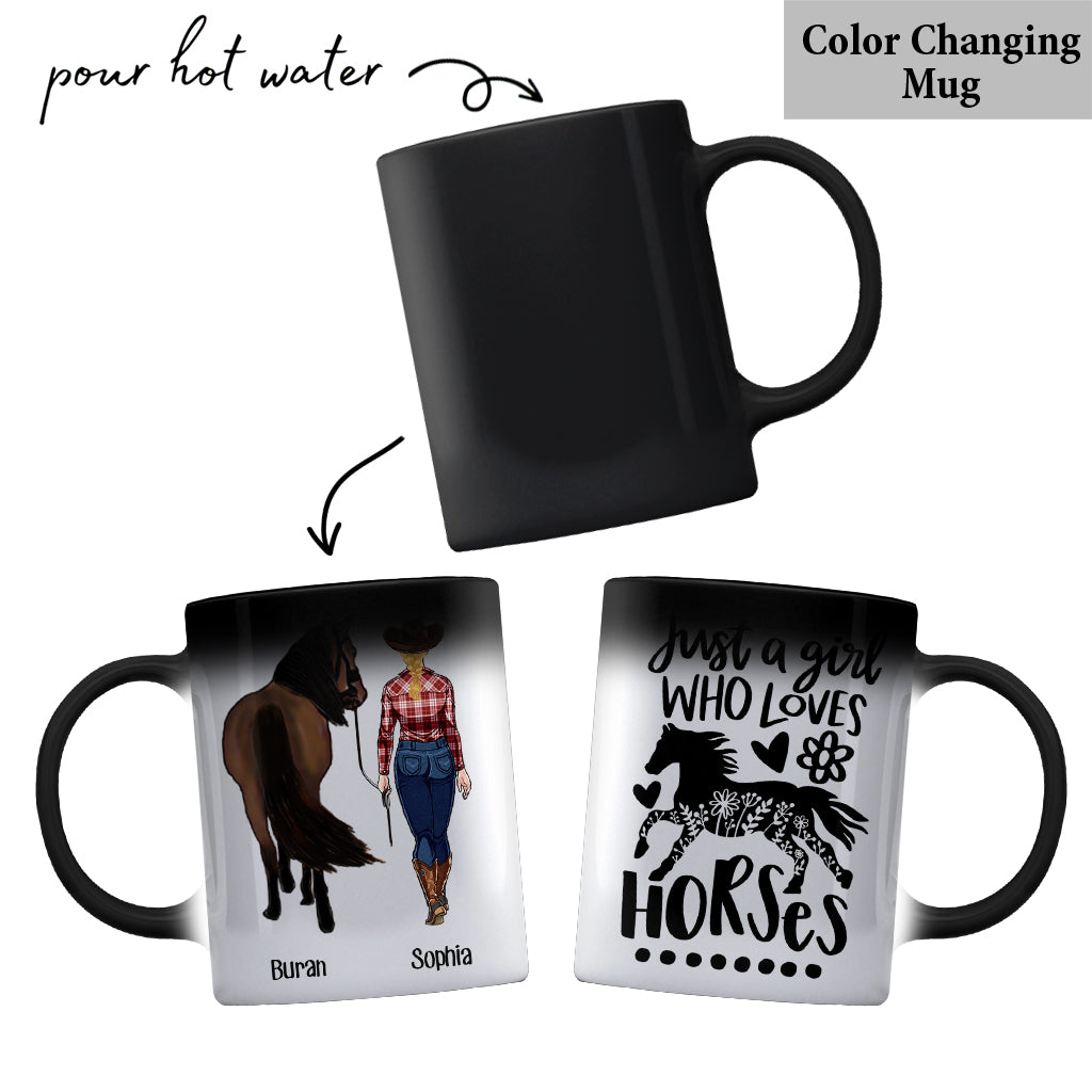Just A Girl Who Loves Horses - Personalized Horse Mug