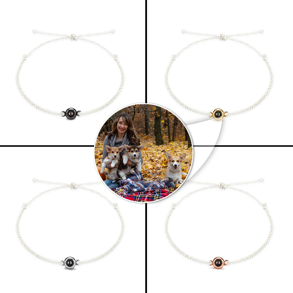 Bracelet à projection de chien personnalisé pour amoureux des chiens