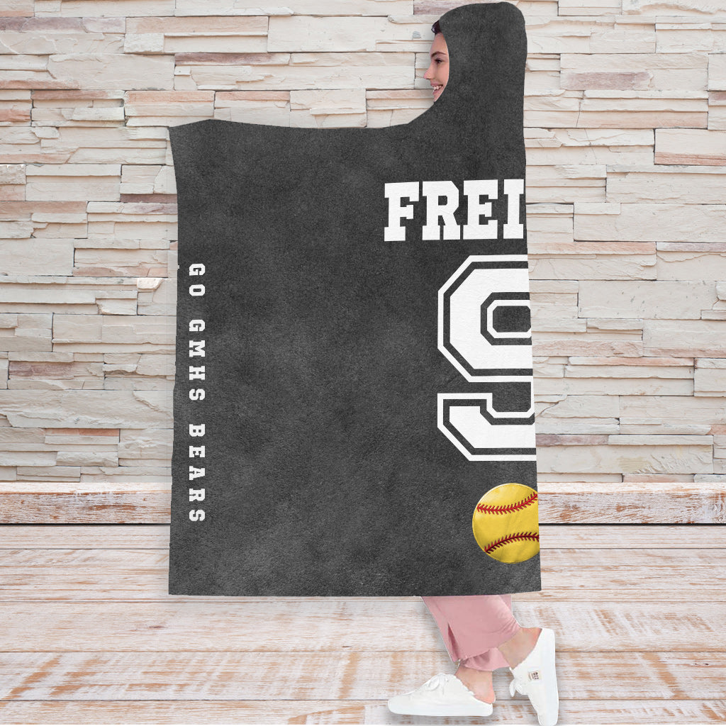 Les amateurs de sport, allez l'équipe ! - Couverture à capuche personnalisée pour le softball