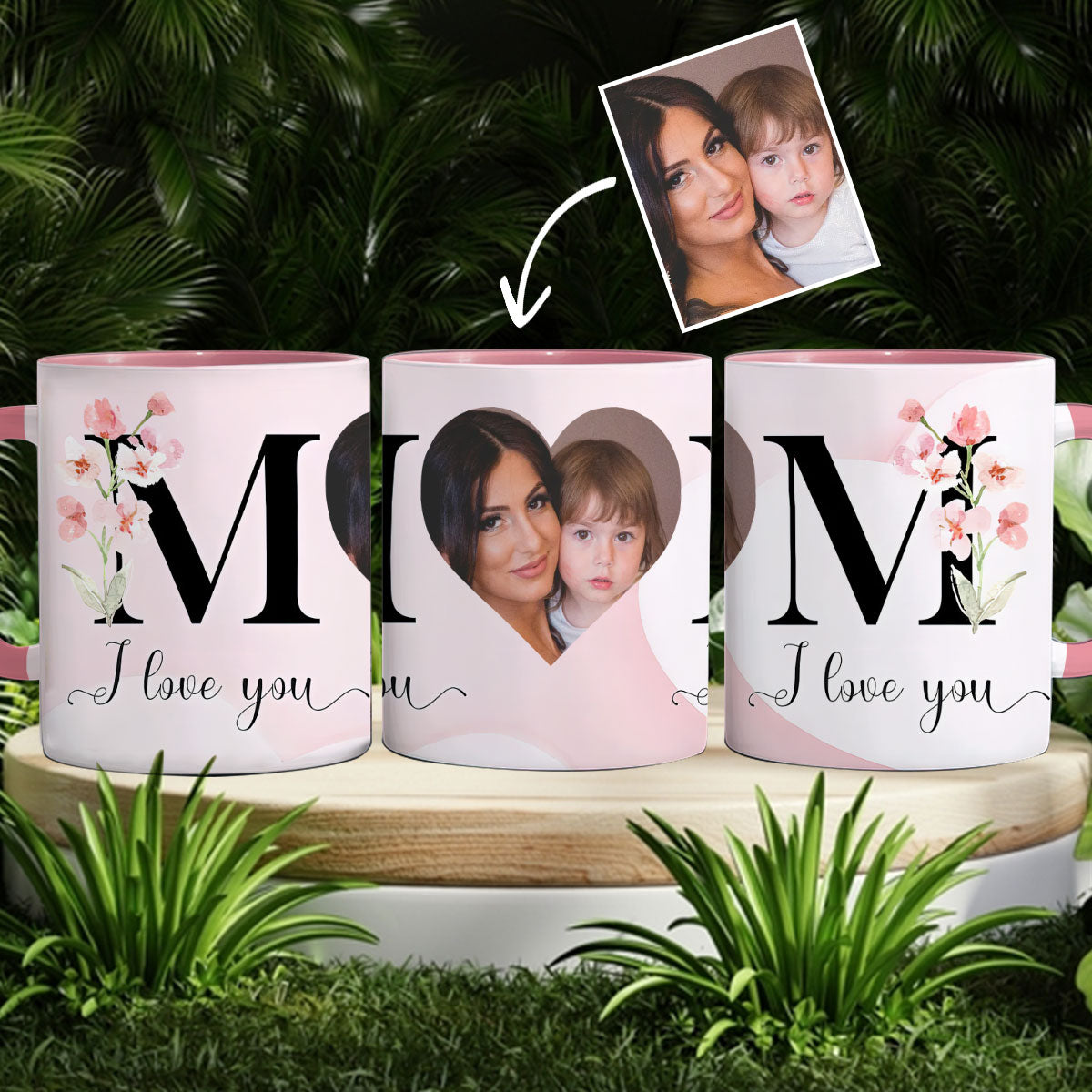 I Love You Mom - Personalized Mother Accent Mug