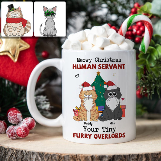 Miau-Weihnachten – Personalisierte Katzentasse