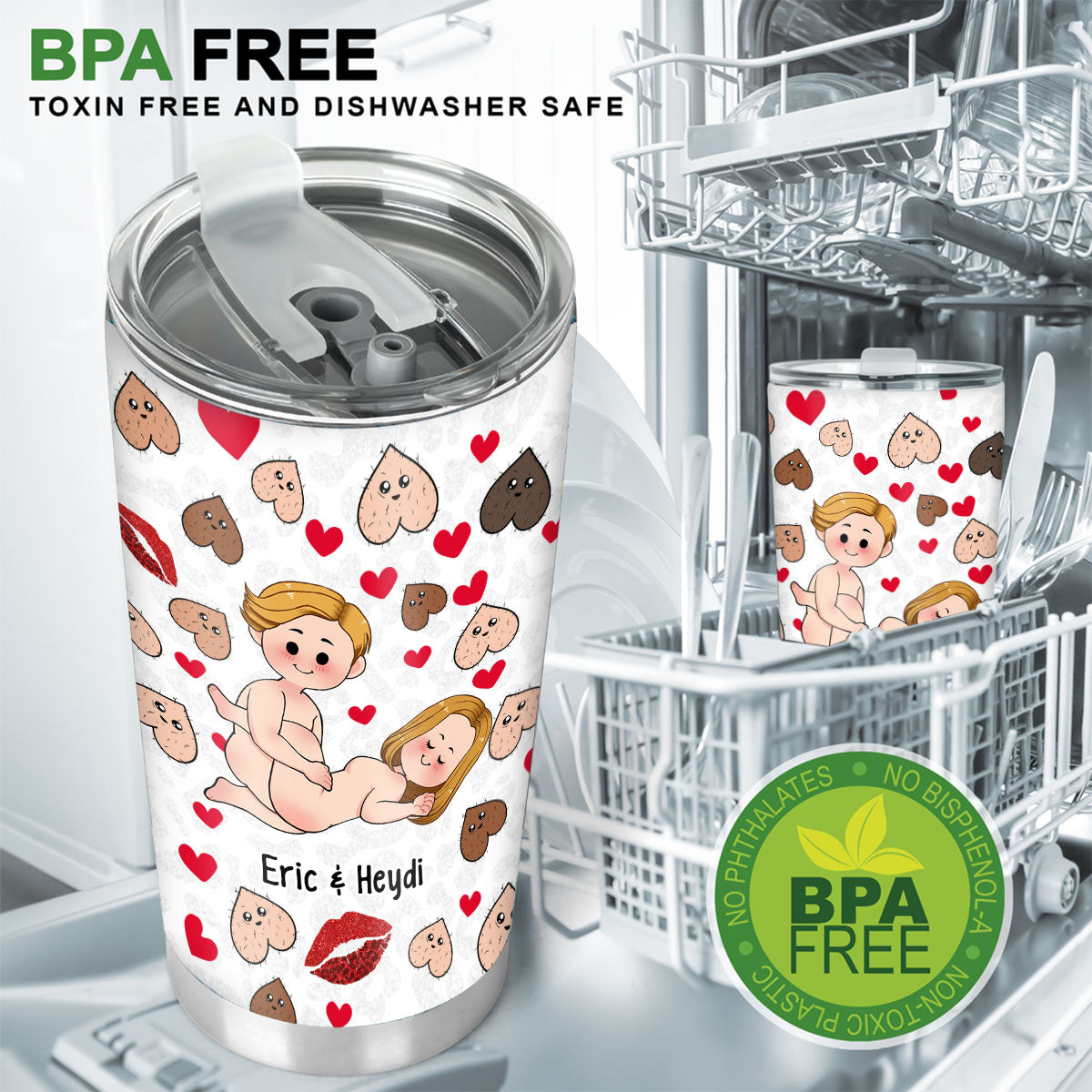 I'm Nuts About You - Personalized Couple Tumbler