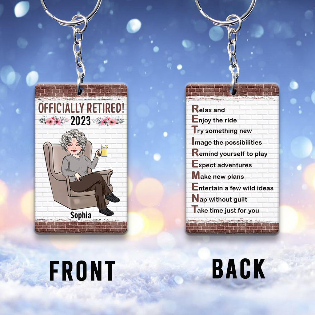 Relax And Enjoy The Ride - Personalized Retired Keychain