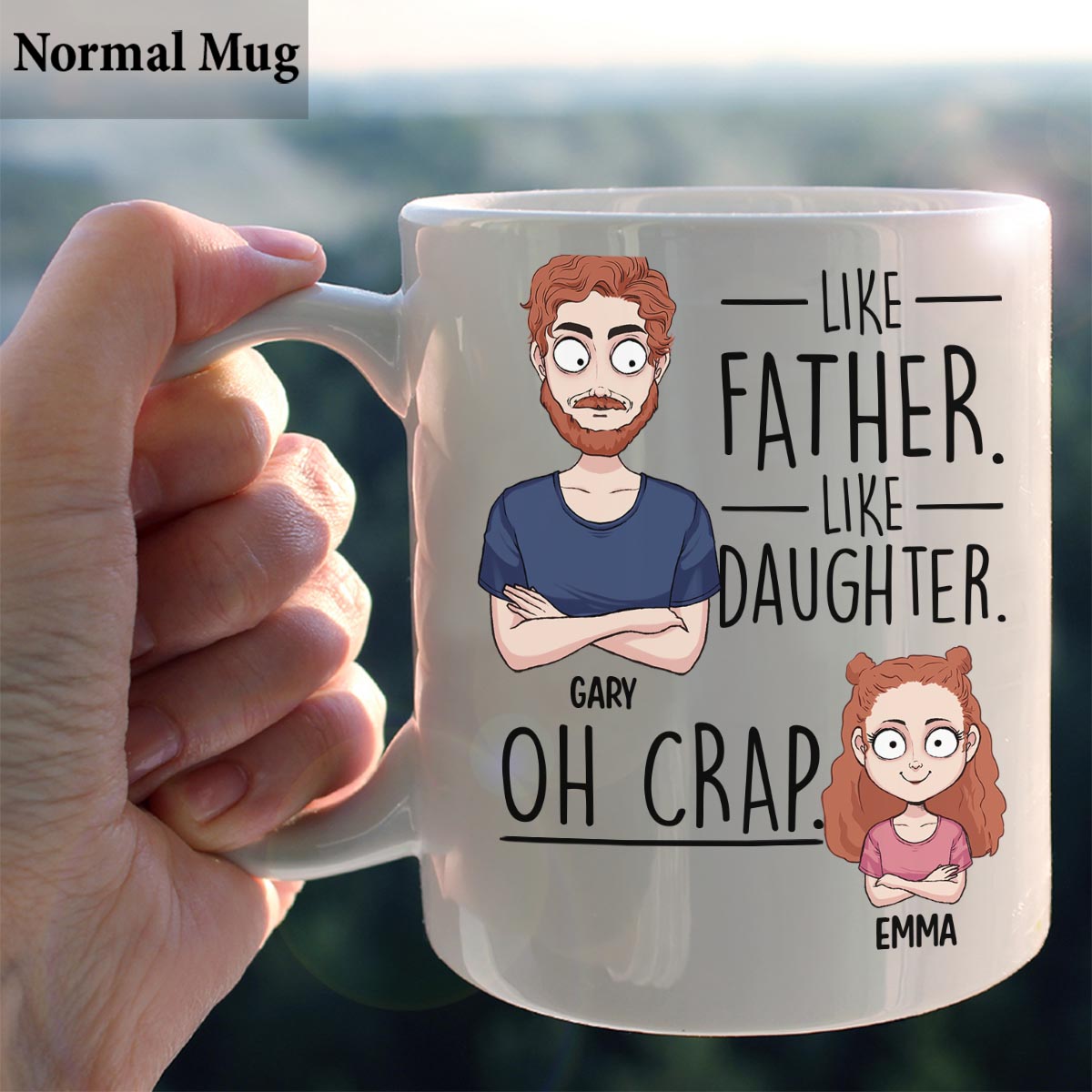 Like Father Like Daughter Like Son - Gift for dad, mom, son, daughter - Personalized Mug