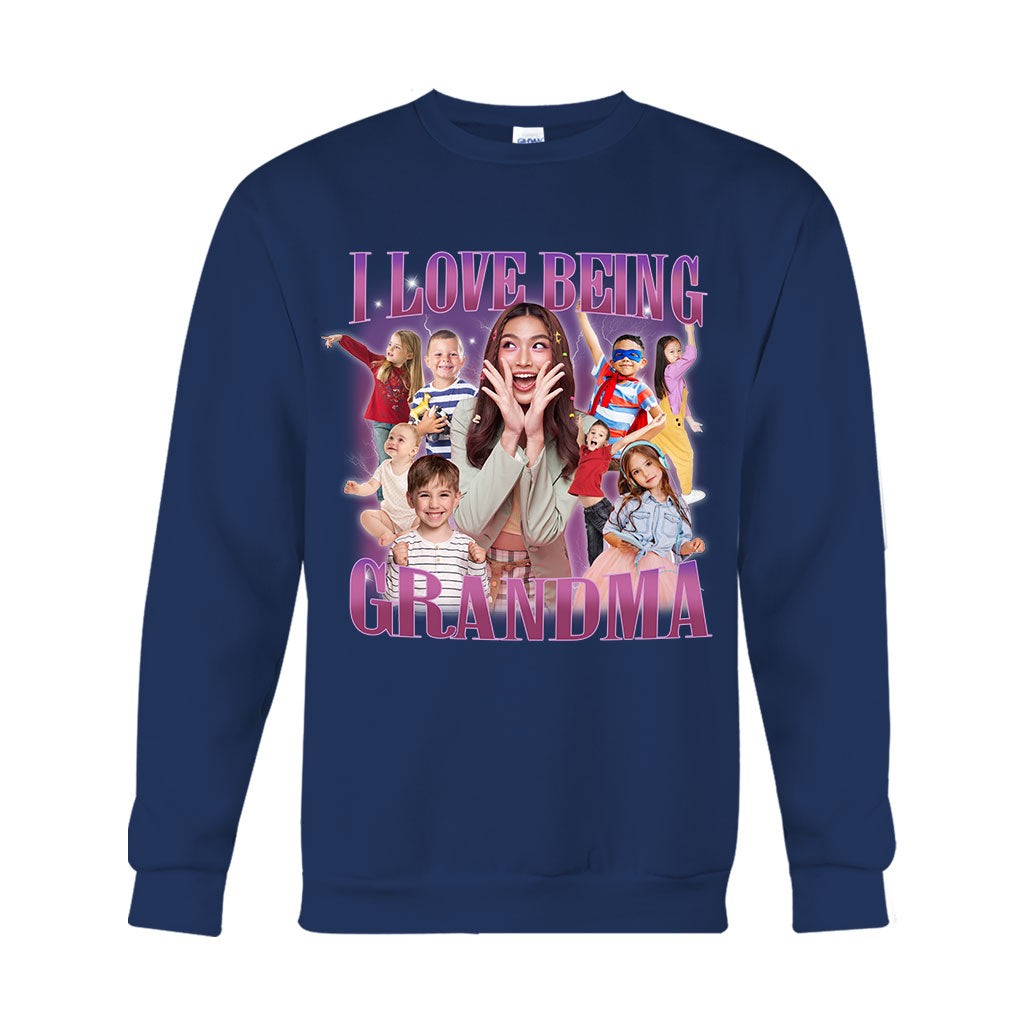 J'adore être grand-mère/mamie/mémé/gigi... - T-shirt et sweat à capuche personnalisés pour grand-mère