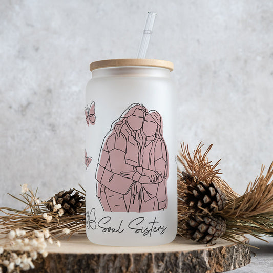Soul Sister - Personalized Bestie Can Glass