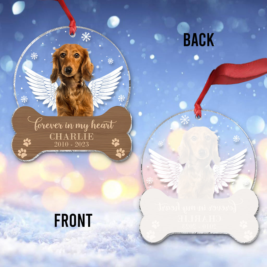 Forever Loved - Personalized Dog Transparent Ornament