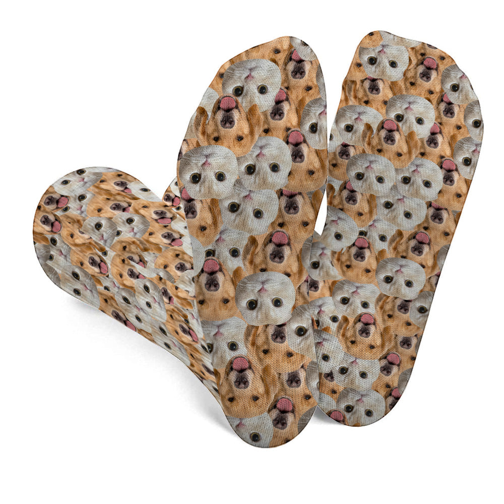 Individuell bedruckbare Socken mit Gesichtsmotiv – Personalisierte Hundesocken