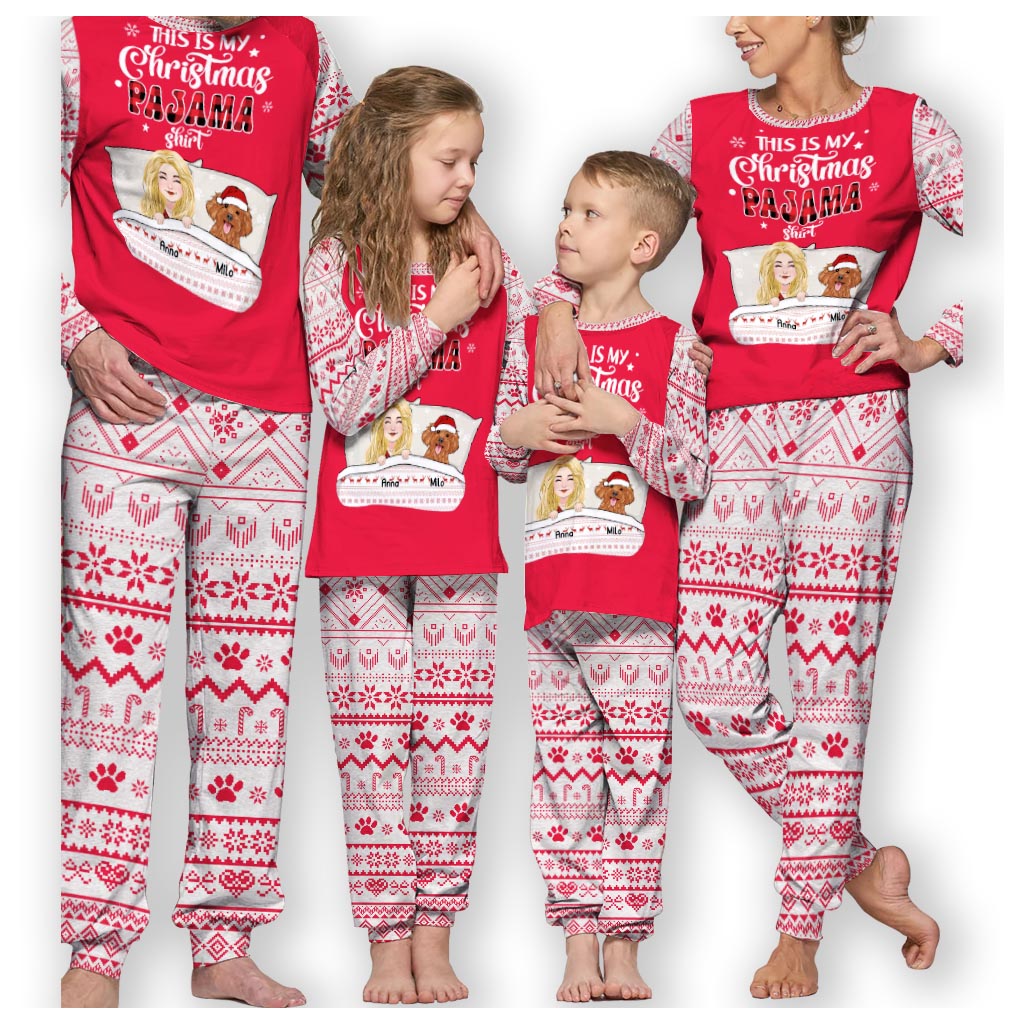 This Is My Christmas Pajama Shirt - Personalized Dog Pajamas Set