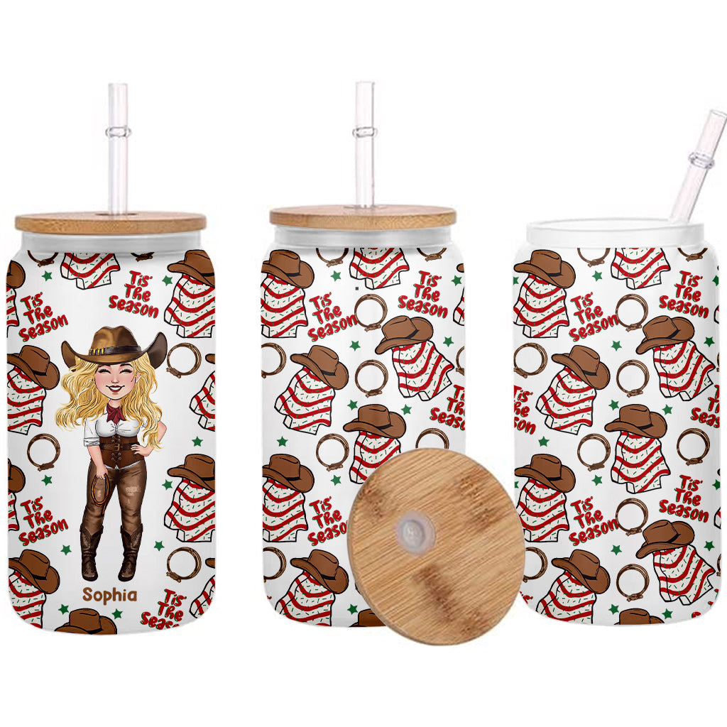 Tis The Season - Personalized Horse Can Glass