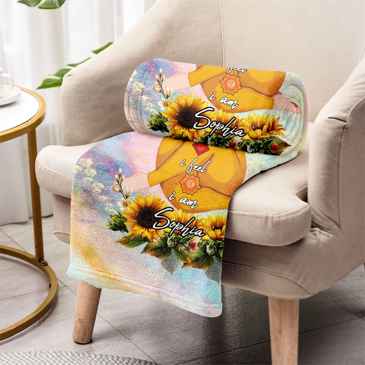 Lâchez prise - Couverture de yoga personnalisée