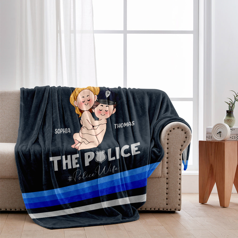 I Do Love The Police - Personalized Couple Blanket