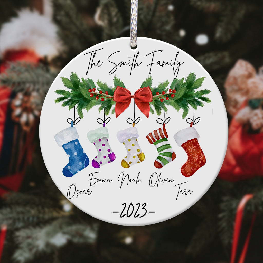 Stocking Family - Personalized Family Ornament