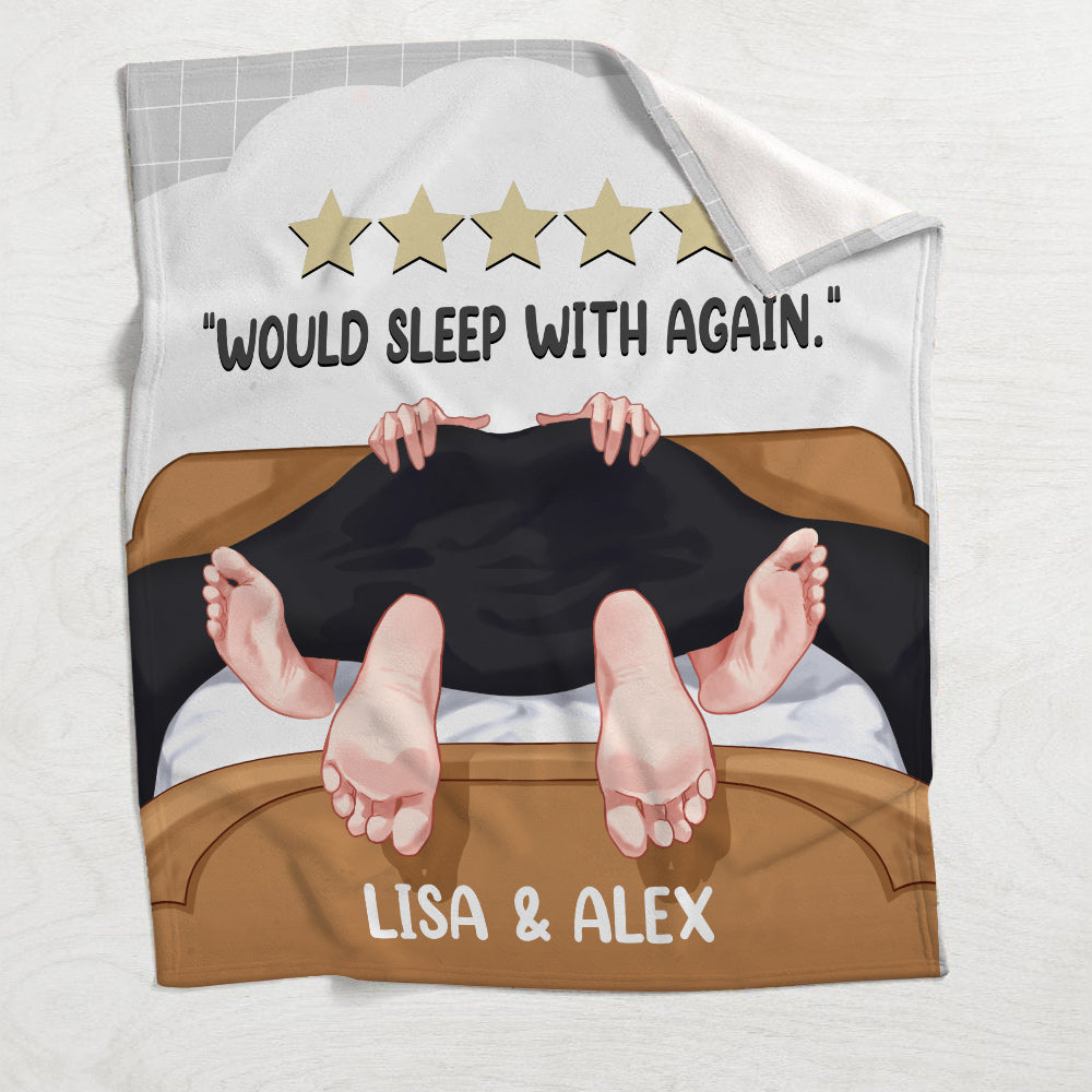 Would Sleep With Again - Personalized Couple Blanket