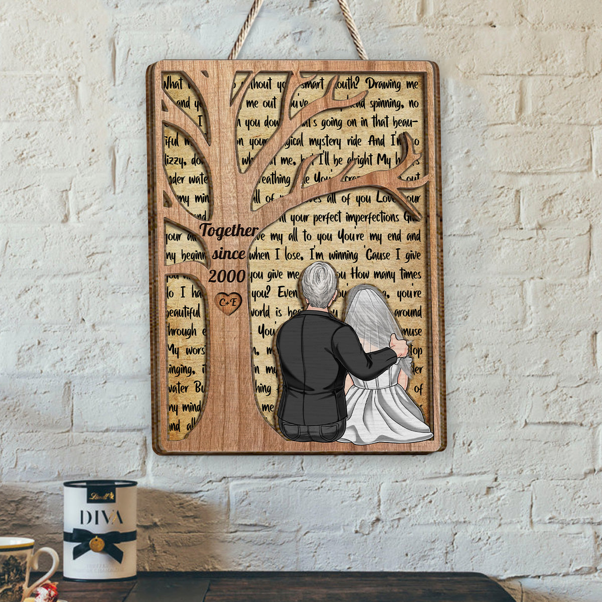 Our Wedding Song - gift for husband, girlfriend - Personalized 2 Layered Wood Sign / Wood Plaque