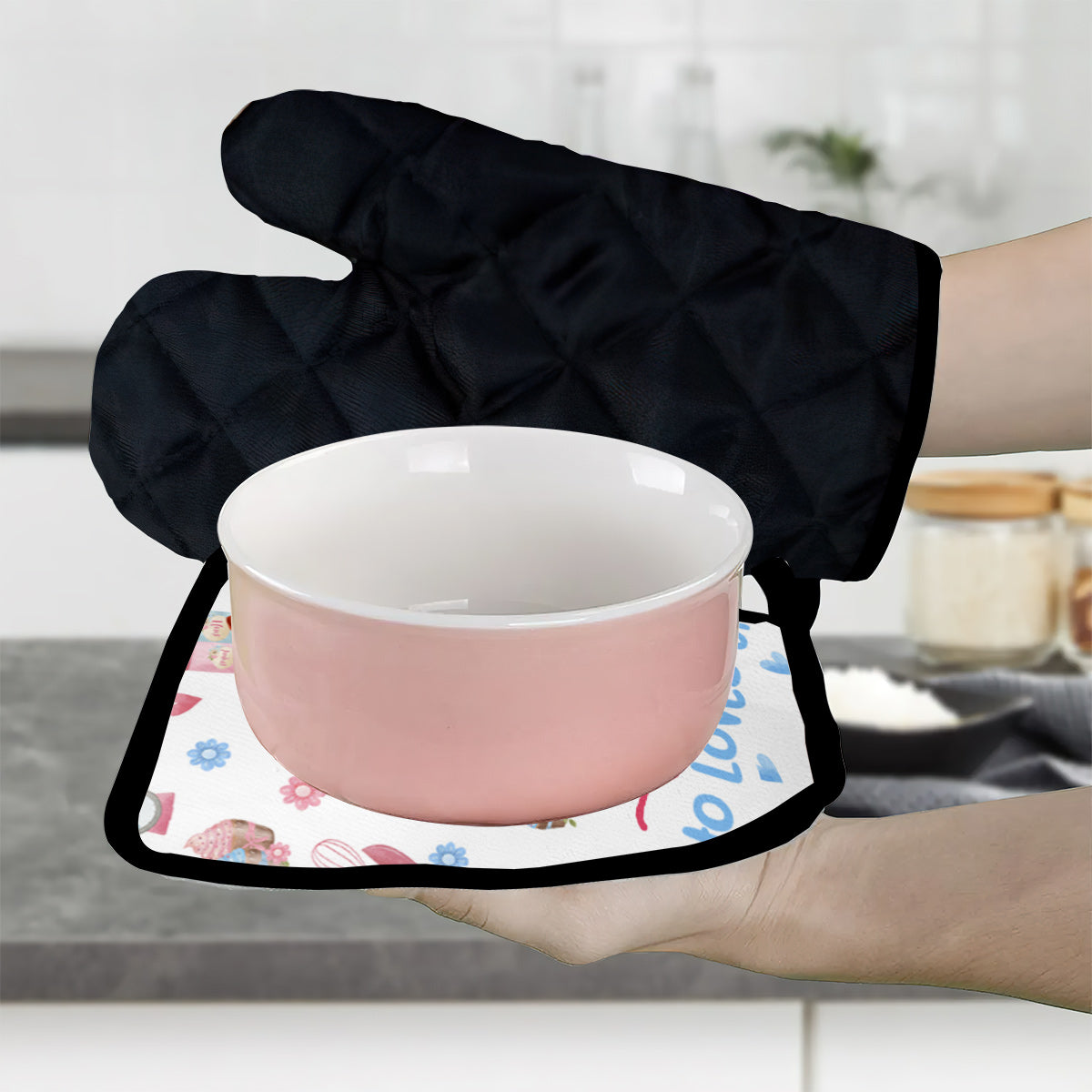 Just A Girl Who Loves Baking - Personalized Baking Oven Mitts & Pot Holder Set