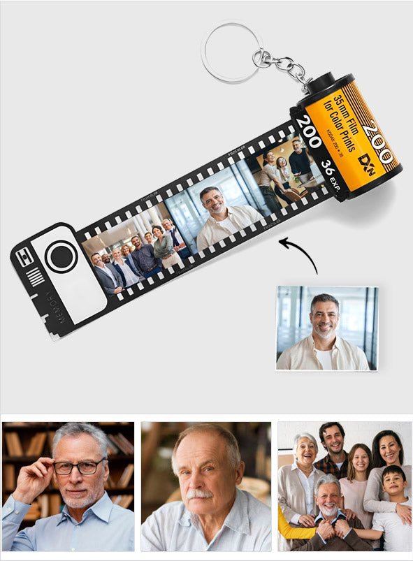 Happy Retirement - Personalized Retired Film Roll Keychain