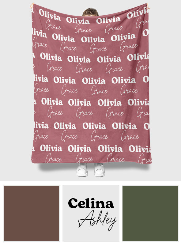 Custom Name Pattern - Personalized Step Mom Blanket