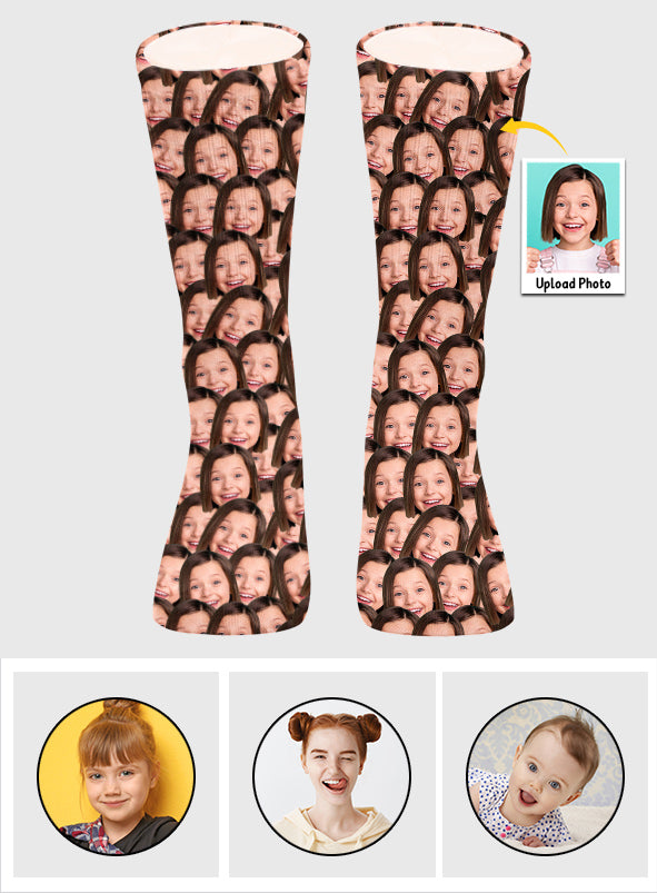 Individuell bedruckte Socken für Töchter