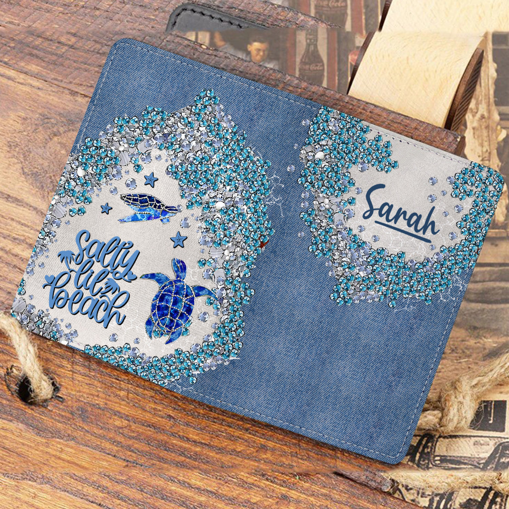 Turtle Bling - Personalized Turtle Passport Holder