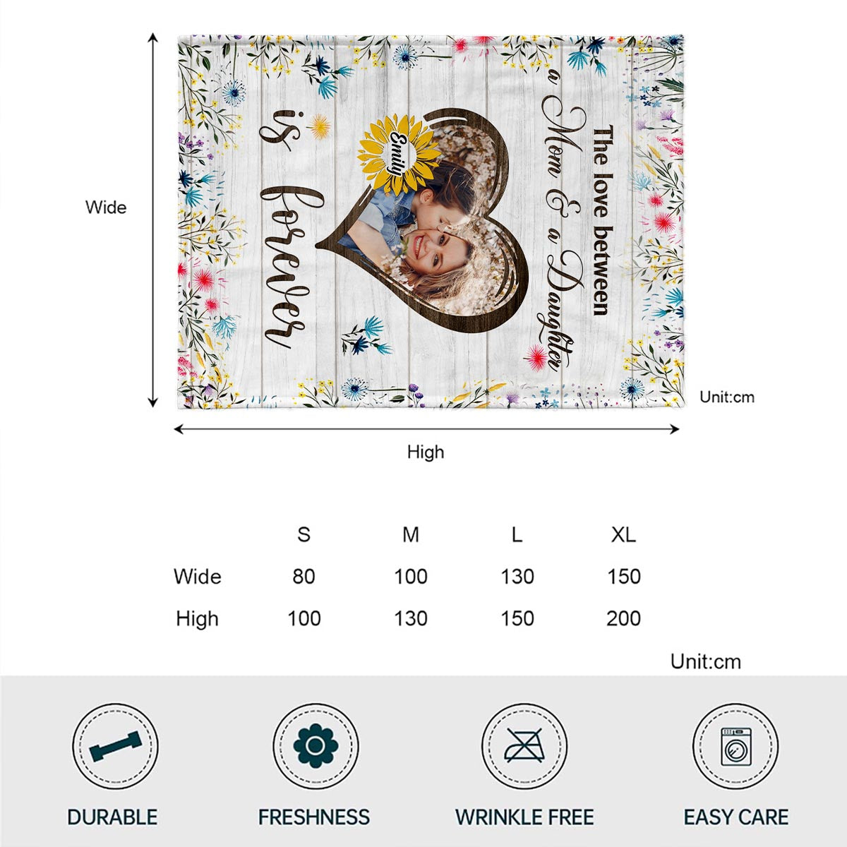 If We Had A Flower - Personalized Mother Blanket