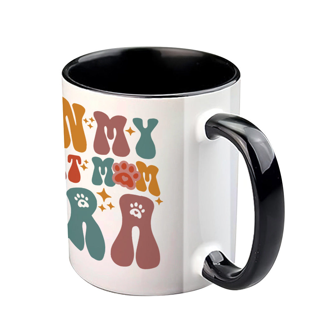 In My Dog/ Cat Mom Era - Personalized Cat Accent Mug