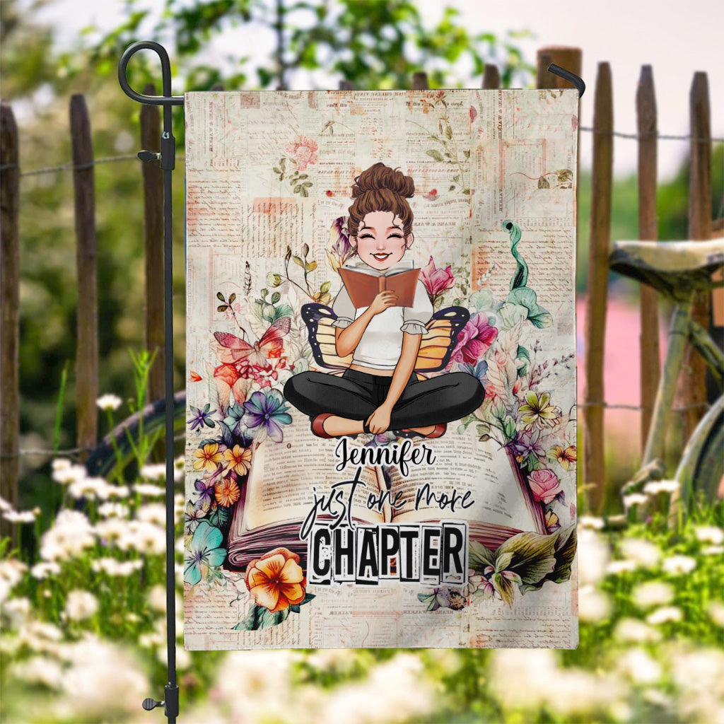 Just One More Chapter - Personalized Book Garden Flag