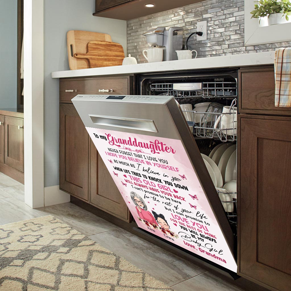 Für meine Enkelin – Personalisierter Geschirrspülerdeckel für Oma