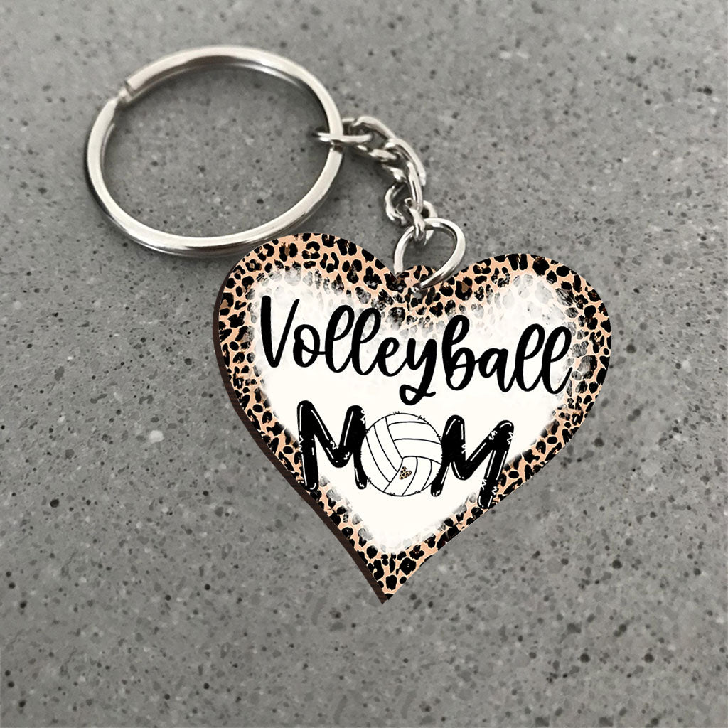 Volleyball Mom - Personalized Volleyball Keychain