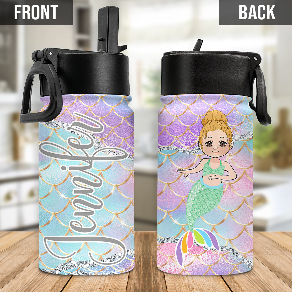 La Petite Sirène - Gourde personnalisée pour toute la famille et les enfants