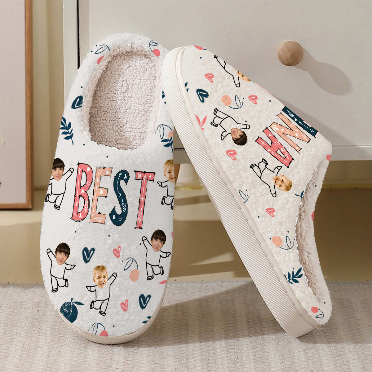 Best Grandma/Nana/Mother/Mama - Personalized Grandma Slippers