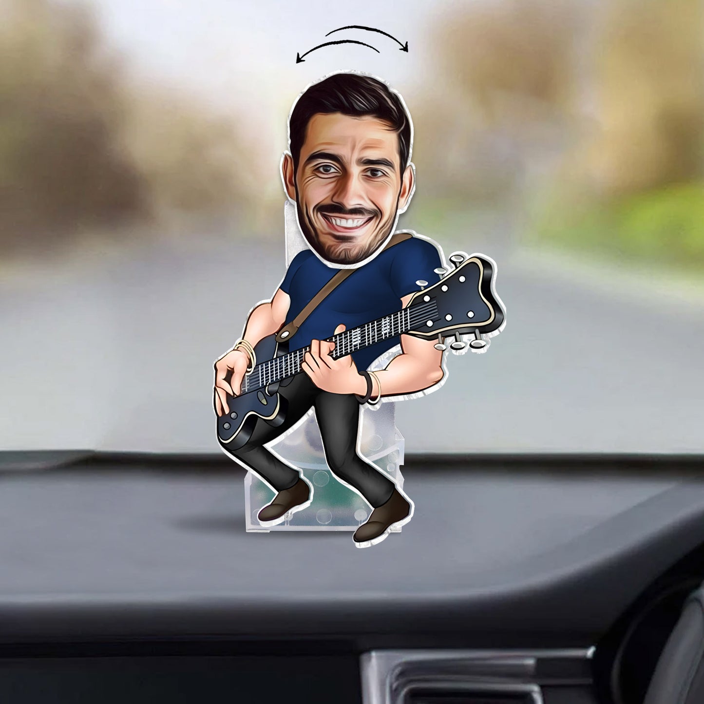 Funny Guitarist - Guitar gift for husband, him, boyfriend, father, son - Personalized Custom Shaking Head