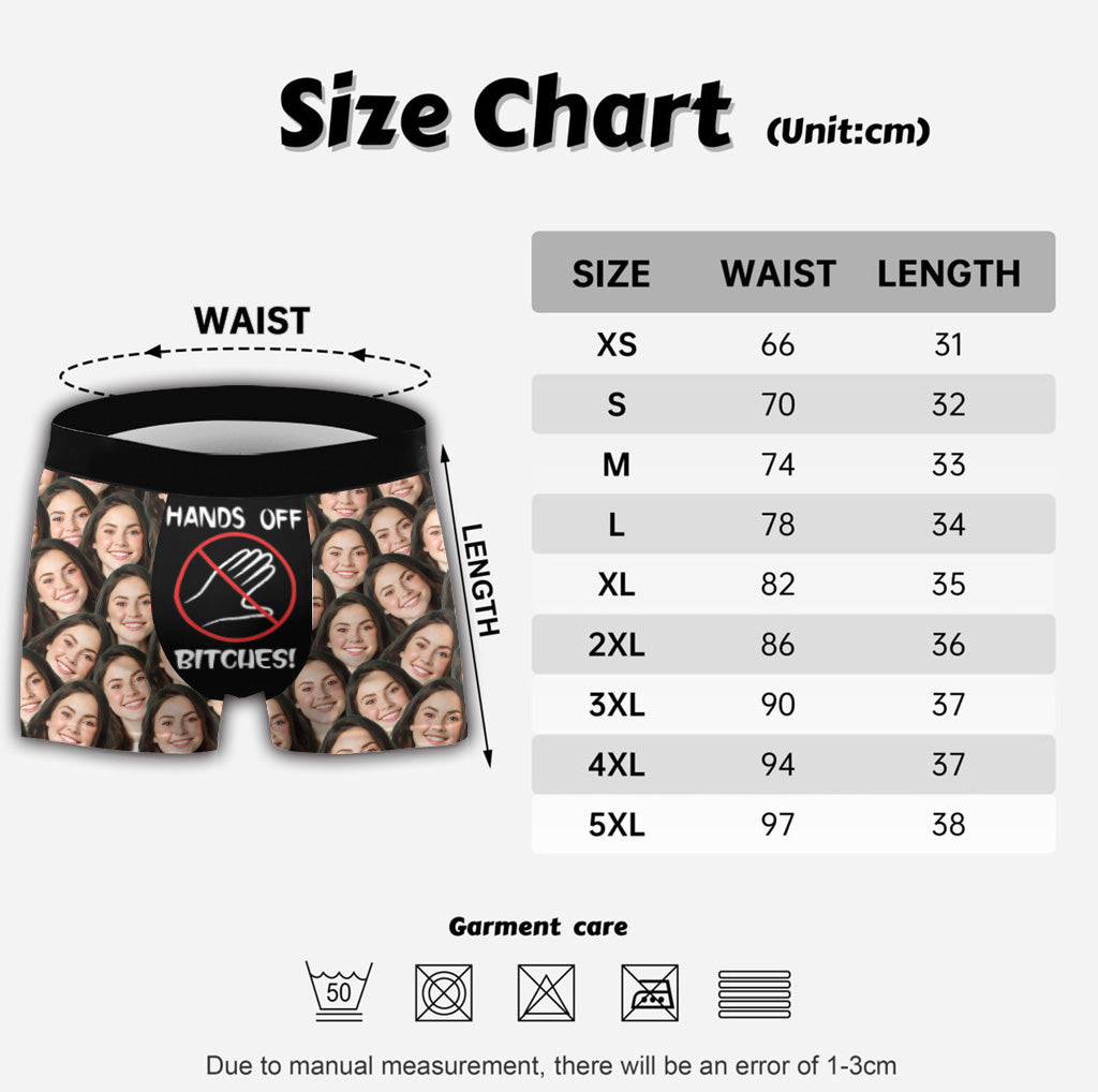 Hands Off - Personalized Couple Men Boxer Briefs