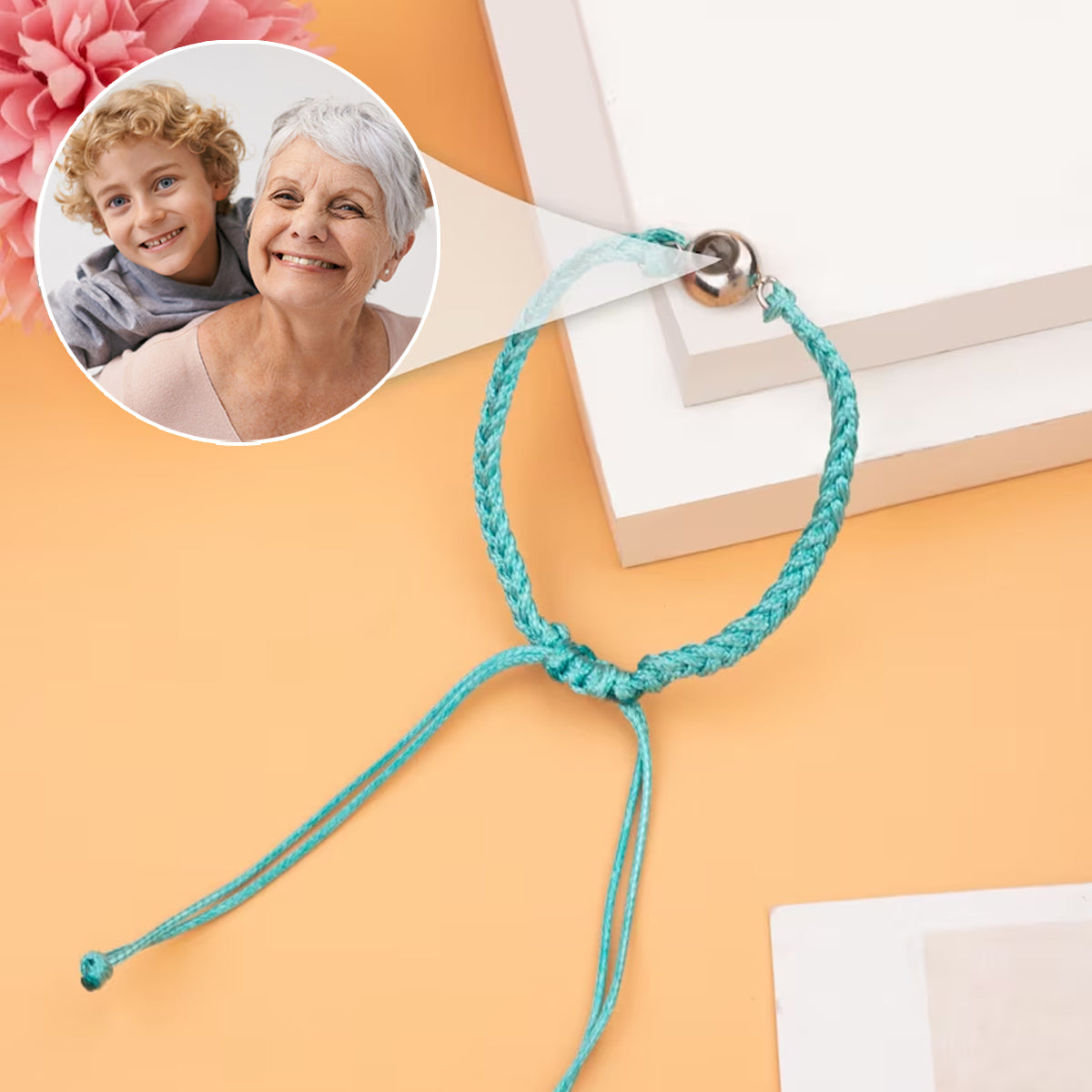 Bracelet de projection personnalisé « Chéri(e) » pour petit-fils