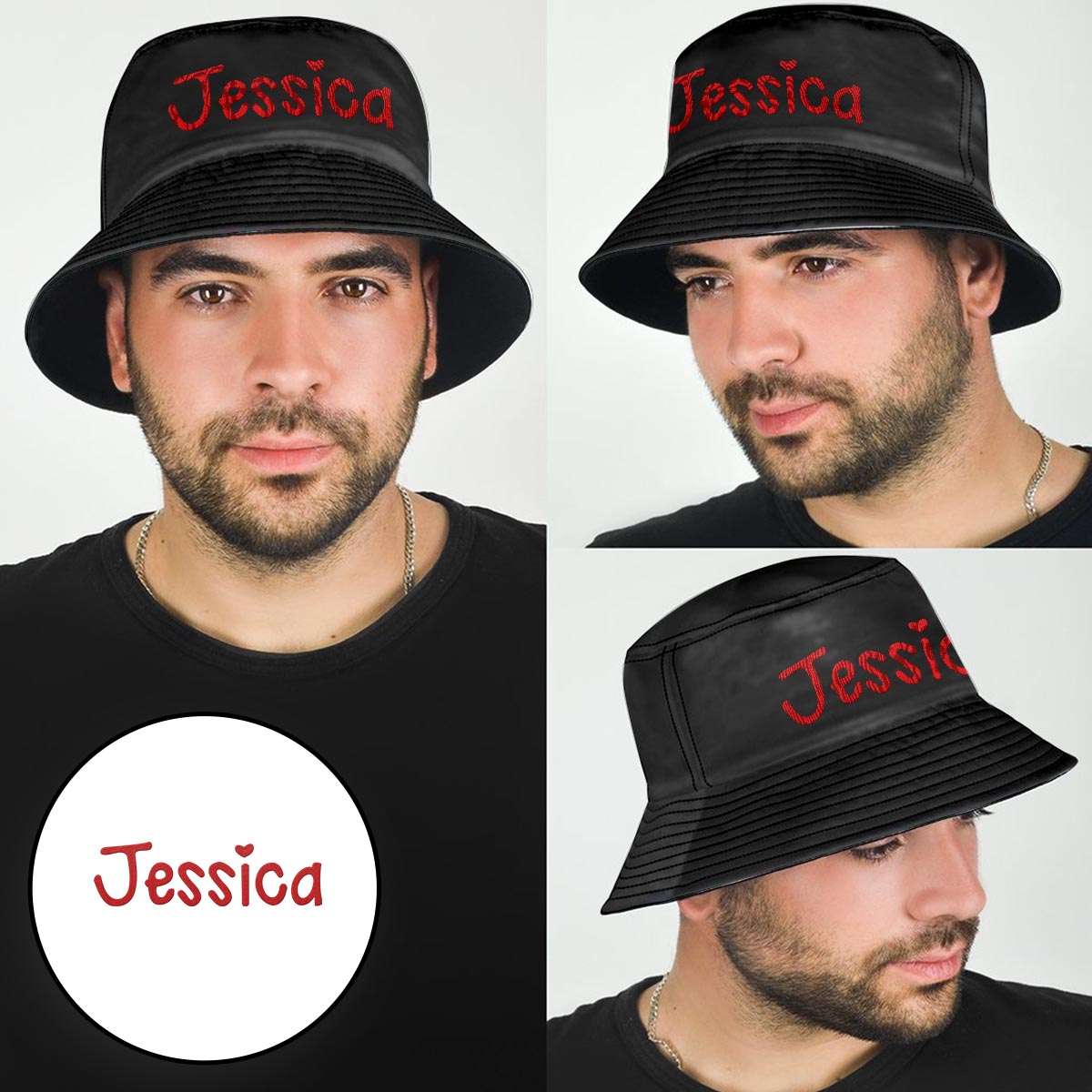 Custom Name - Personalized Bestie Embroidered Bucket Hat