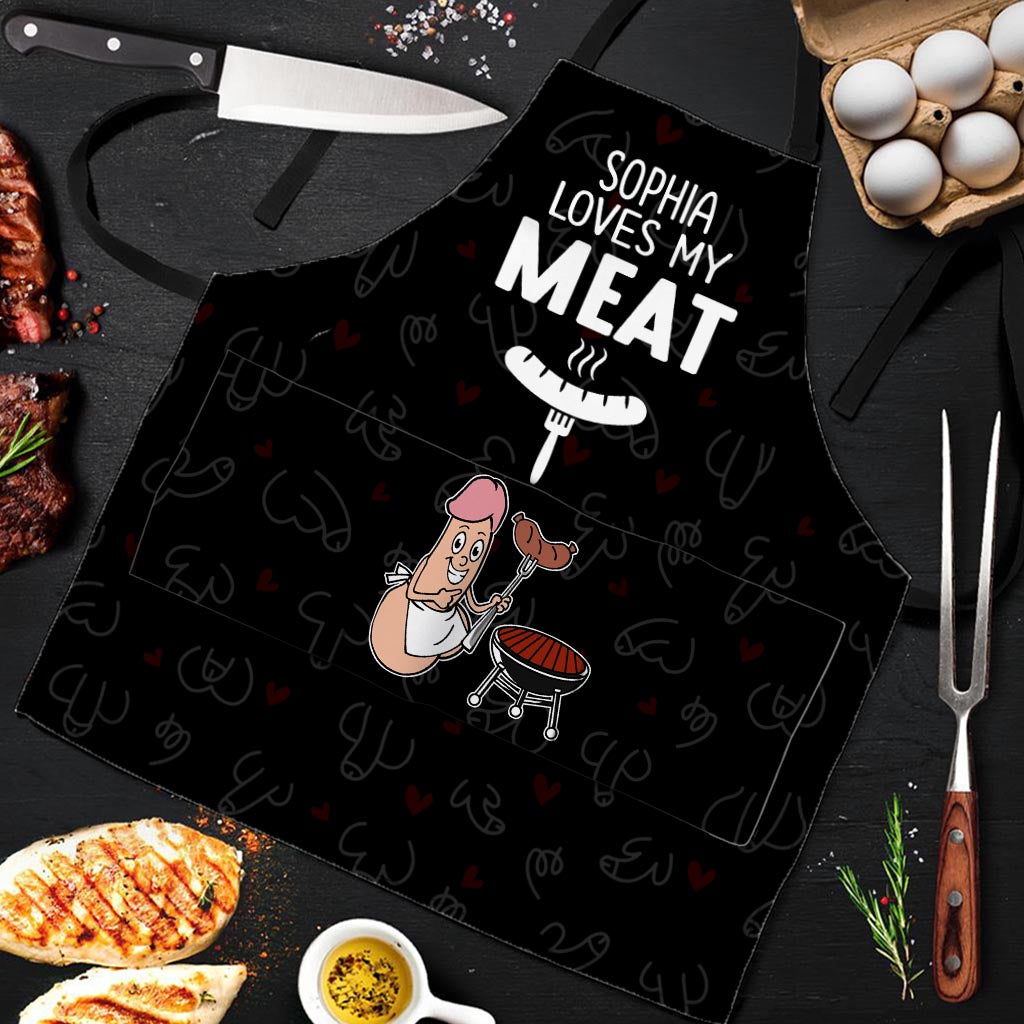 My Wife Loves My Meat - Personalized Couple Apron