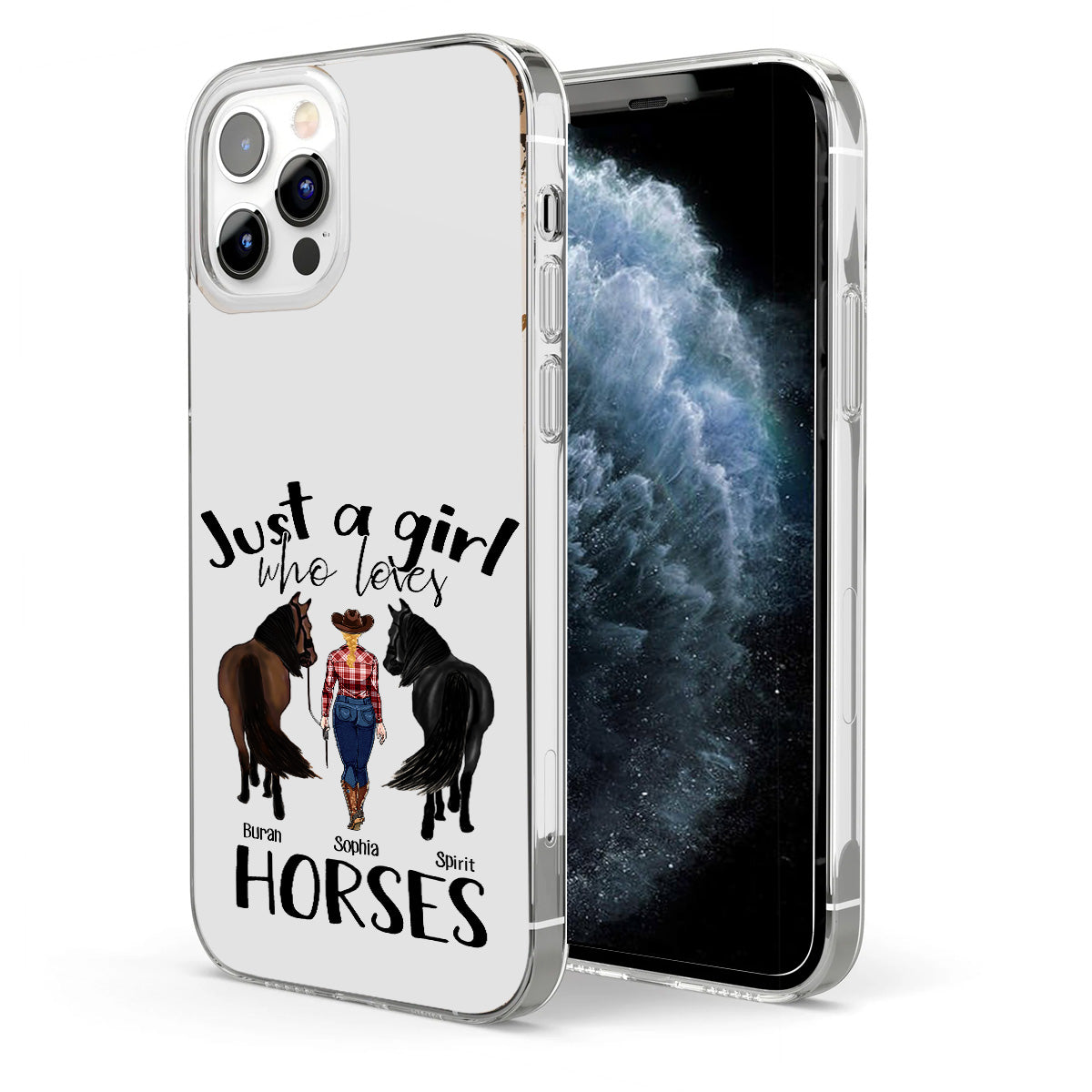Just A Girl Who Loves Horses - Personalized Horse Clear Phone Case