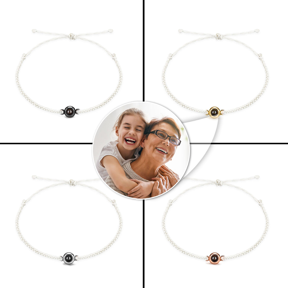 Bracelet à projection personnalisé pour petite-fille - Chérie