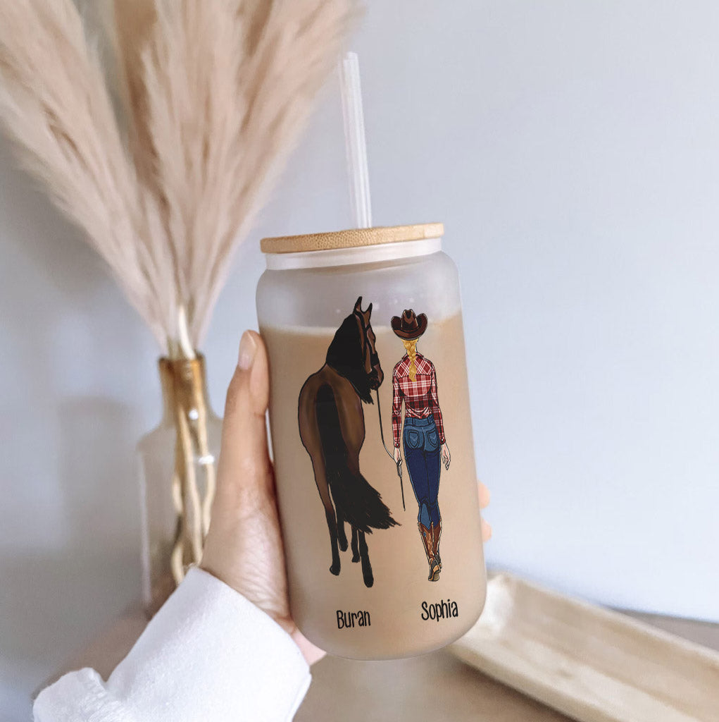 Just A Girl Who Loves Horses - Personalized Horse Can Glass