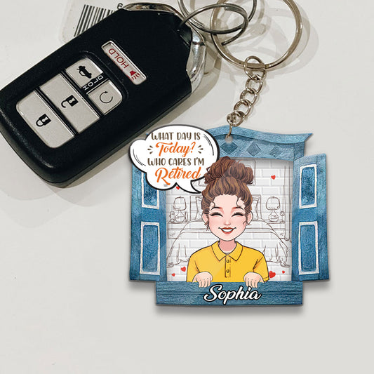 What Day Is Today - Personalized Retired Keychain