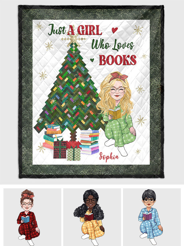 Just A Girl Who Loves Books - Personalized Book Quilt