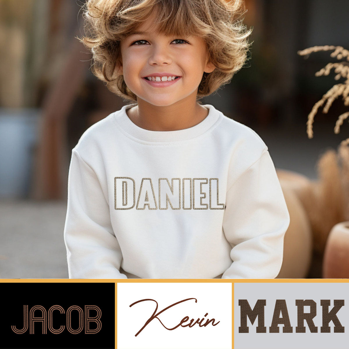 Custom Name - Personalized Kid Embroidered Sweater