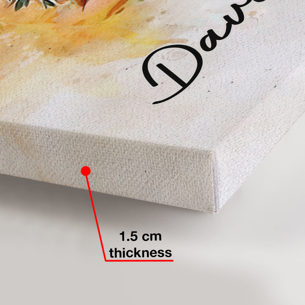 Custom Watercolor Painting From Photo - Personalized Husband And Wife Canvas And Poster