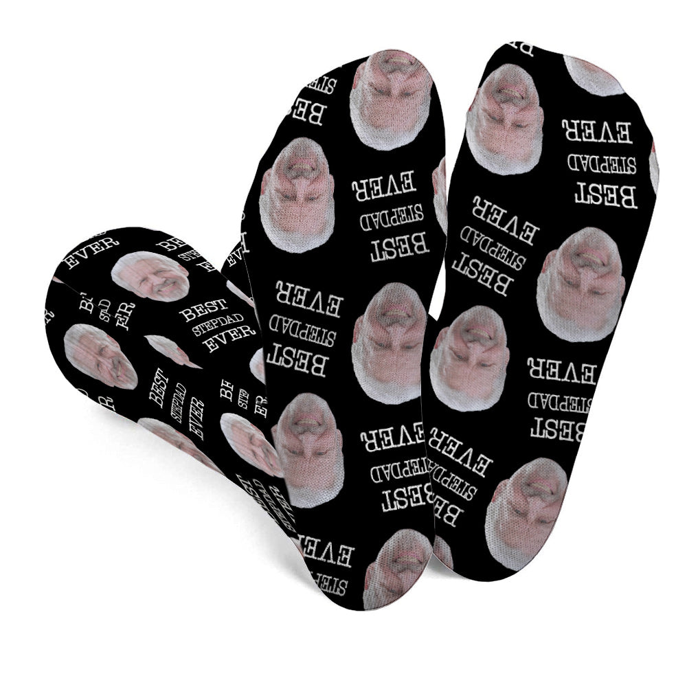 Custom Face - Personalized Step Dad Socks