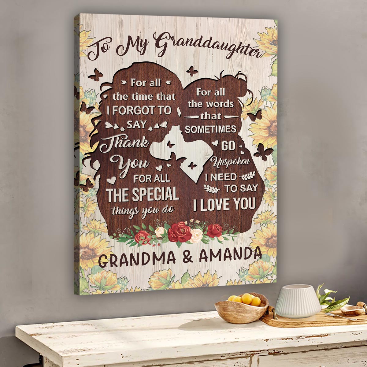 You Are The Kindest - Gift for mom, grandma, daughter, granddaughter, sister, aunt - Personalized Canvas And Poster